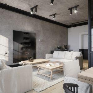 Prostota form przenika się tu z odważnym ukształtowaniem przestrzeni, a harmonijnie skomponowane materiały stanowią przyjemną stymulację dla zmysłów. Projekt Studio. O. wizualizacje Michał Nowak
