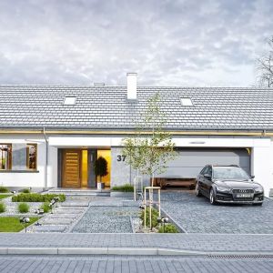 Budynek jest energooszczędny, ma prostą konstrukcję, będzie łatwy w budowie i tani w utrzymaniu. Projekt: arch. Michał Gąsiorowski. Fot. MG Projekt