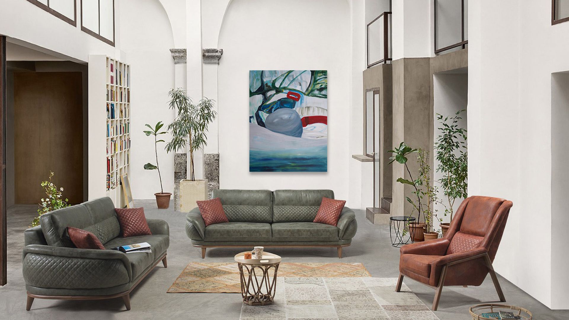 Obrazy abstrakcyjne: 10 pomysłów na piękną dekorację ścian w salonie