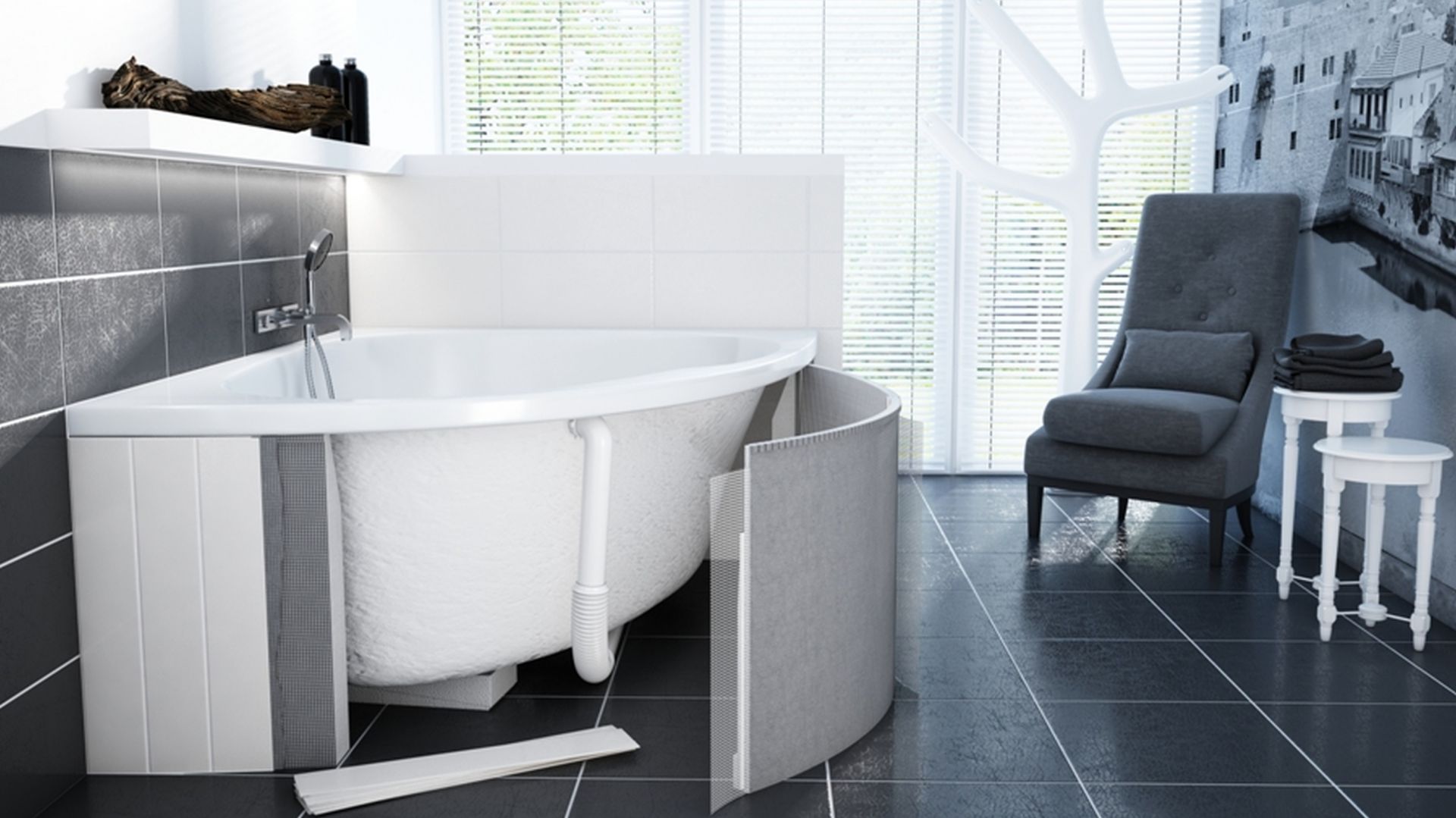 Wanny oferowane w zestawach Schedpol Schedline Collection posiadają specjalnie zaprojektowaną, funkcjonalną powierzchnię AntiBac® i Easy To Clean, która jest antyalergiczna i antybakteryjna, a poza tym niezwykle łatwa w utrzymaniu w czystości. Fot. Schedpol