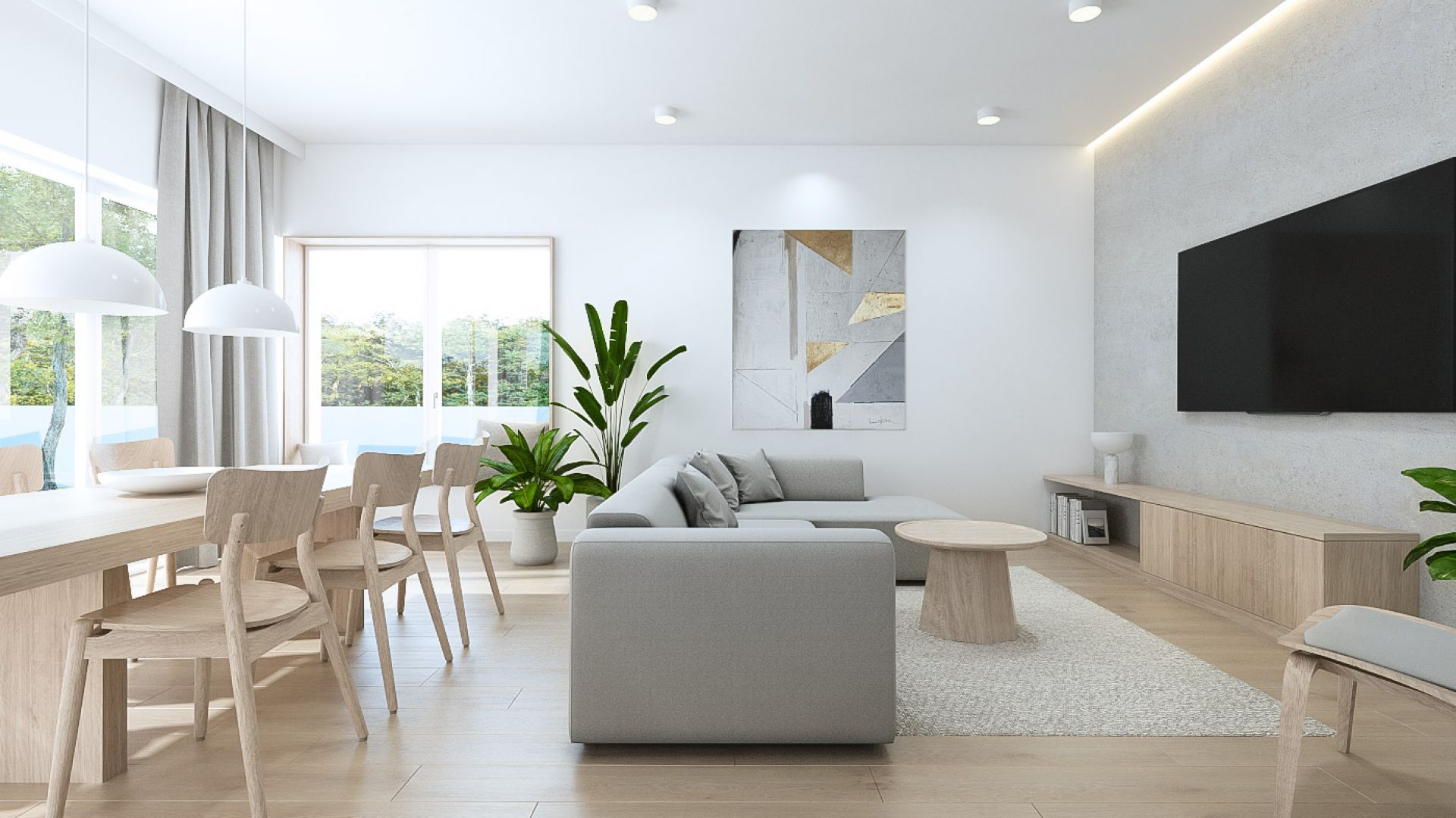 Wnętrza domu zaprojektowane w stylistyce skandynawskiej. Projekt: Sebastian Marach, pracownia Yono Architecture