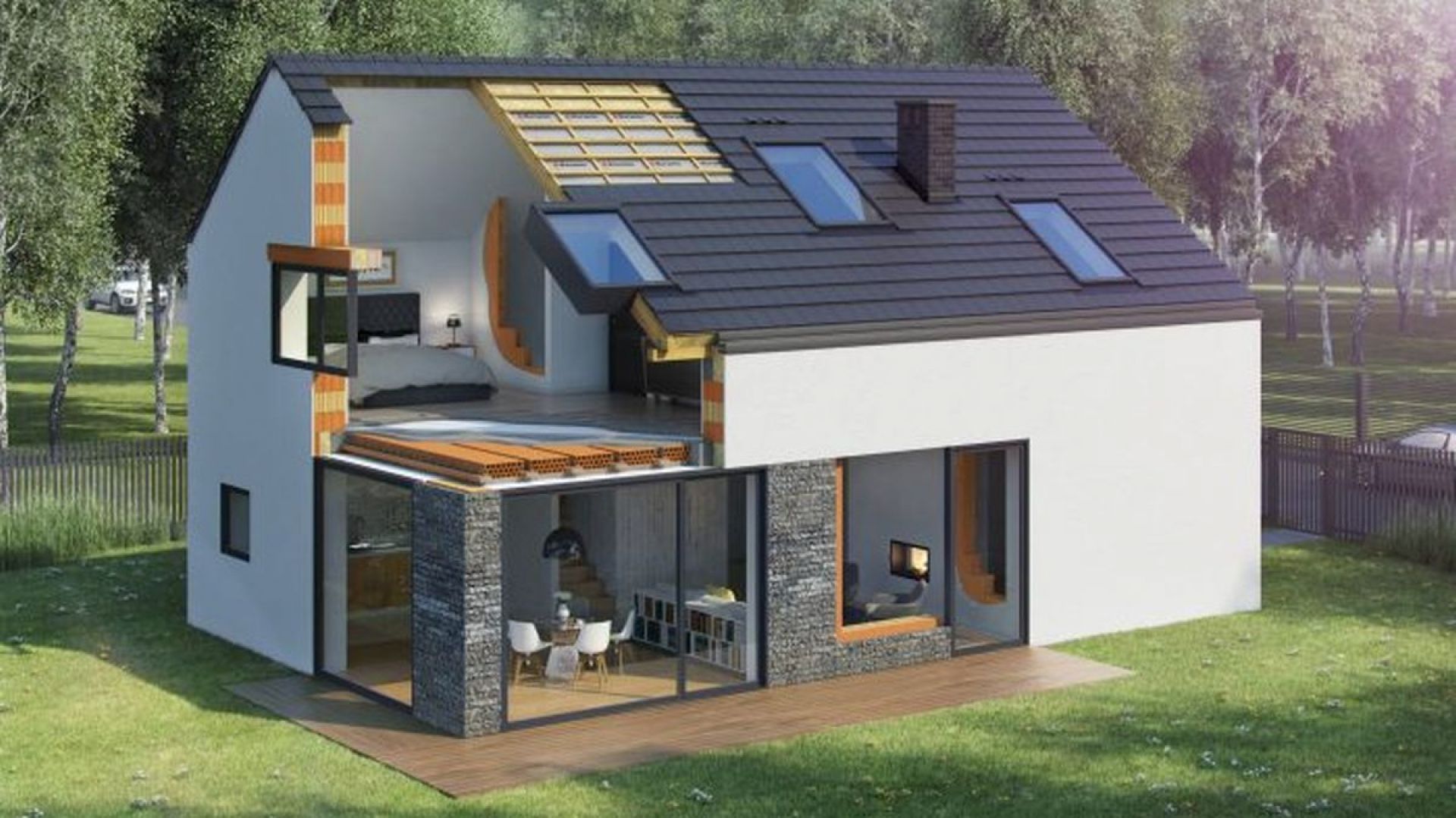 Концепция дома Wienerberger e4 предполагает строительство современного дома из керамики с низким уровнем выбросов, который уже отвечает новым требованиям.  Фото  Винербергер