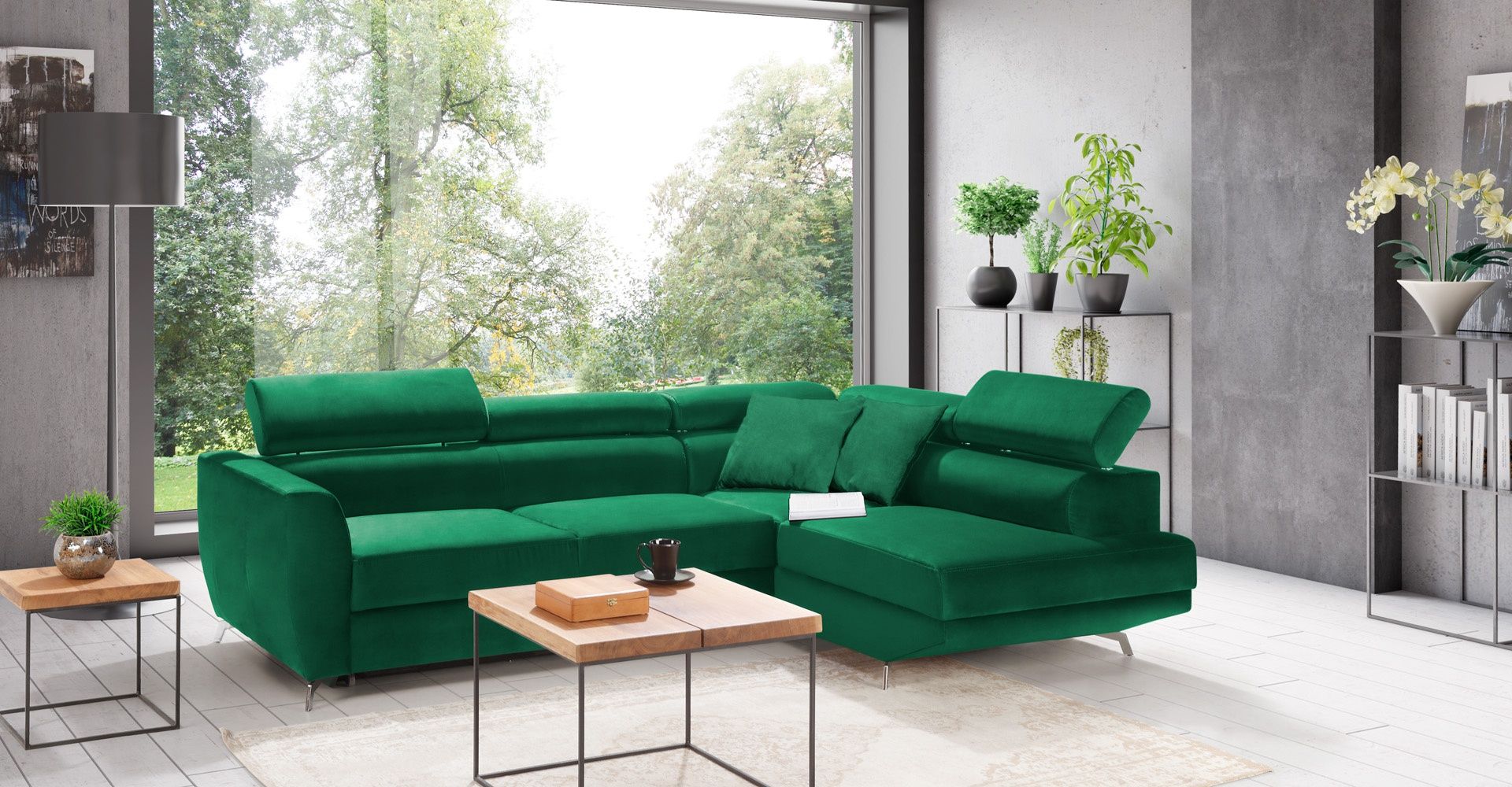 Narożnik do salonu z kolekcji Comezzo dostępny w ofercie firmy Caya Design. Fot. Caya Design