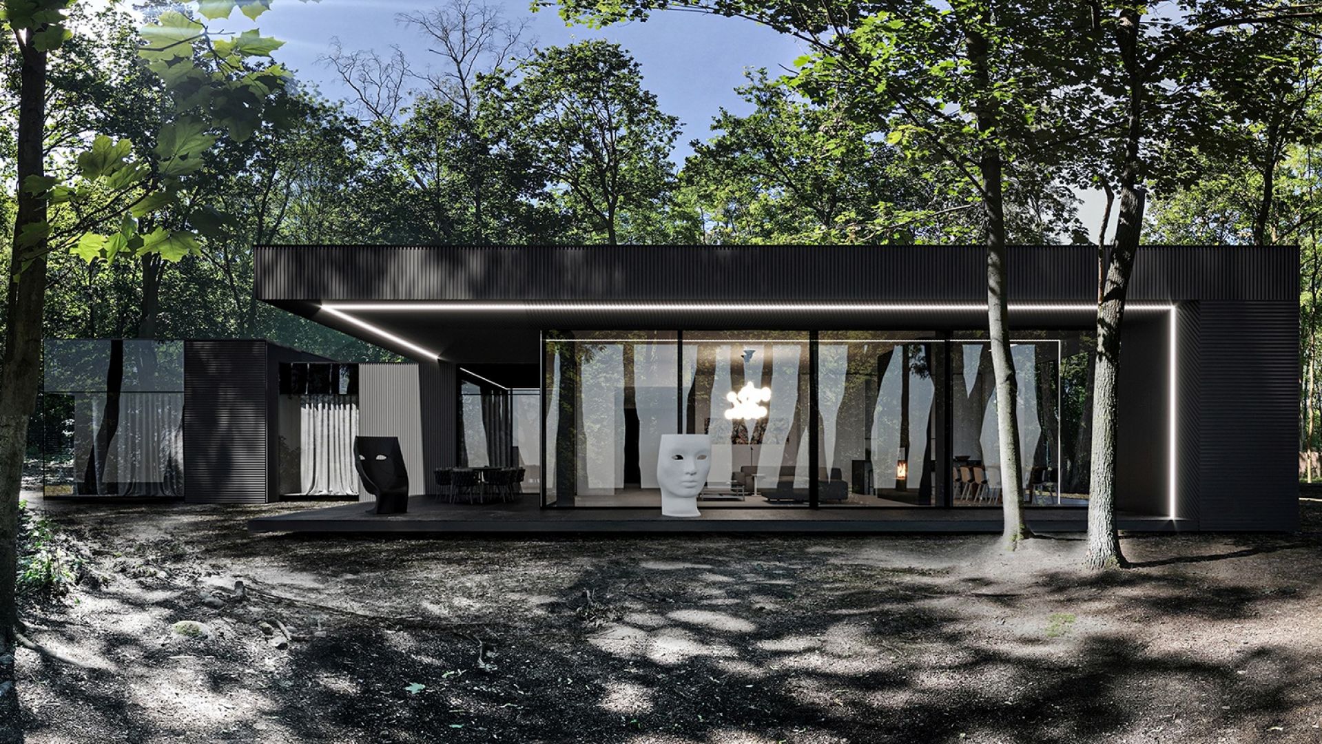 Dark House będzie miał powierzchnię 320 m². Zostanie zbudowany na działce liczącej 3.000 m². Fot. REFORM Architekt