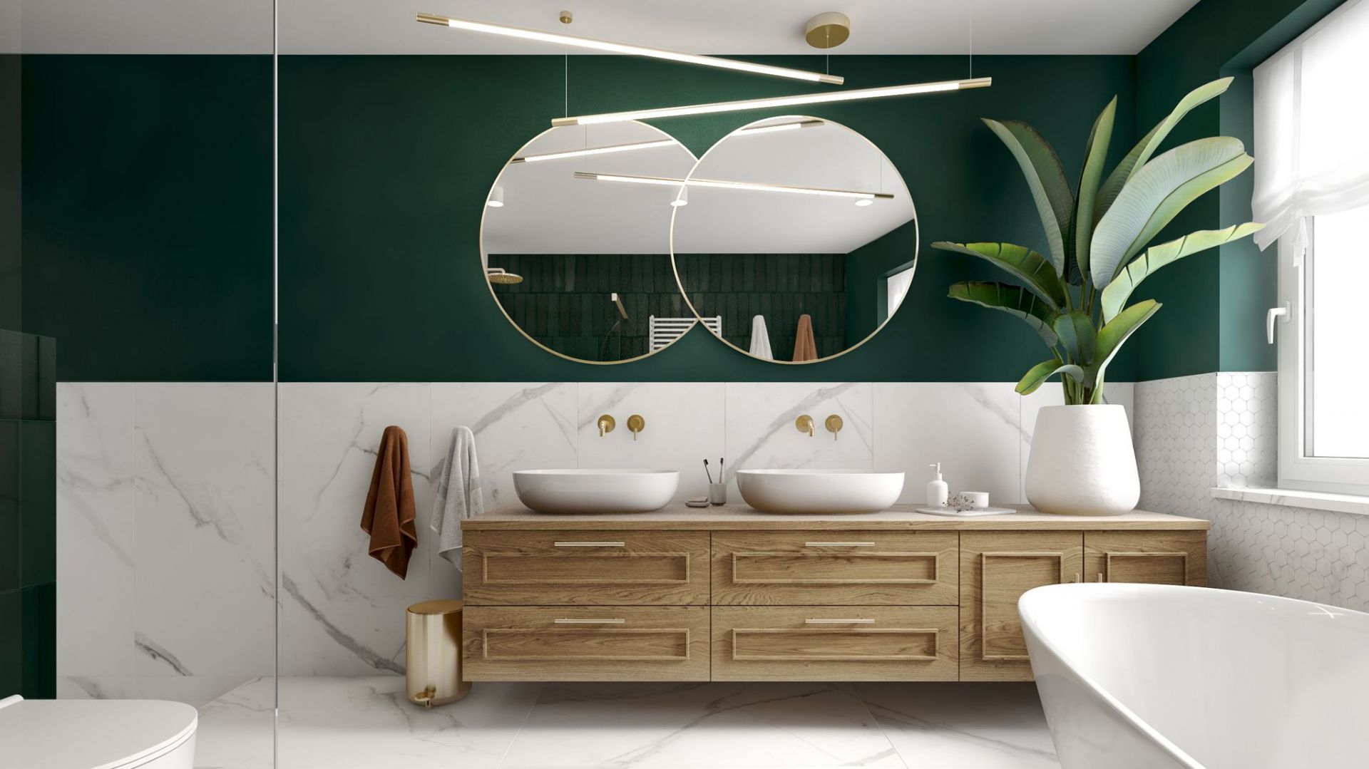 Lustro w łazience: dobre projekty wnętrz, modne pomysły