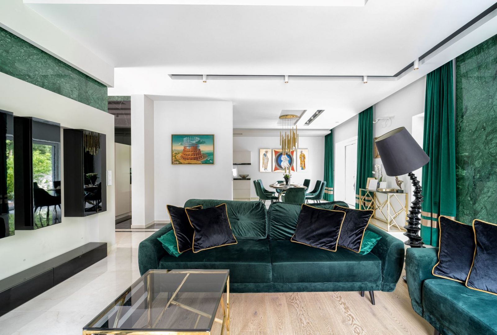 Salon to wyspa ponadczasowej elegancji. Projekt Trędowska Design. Fot Michał Bachulski