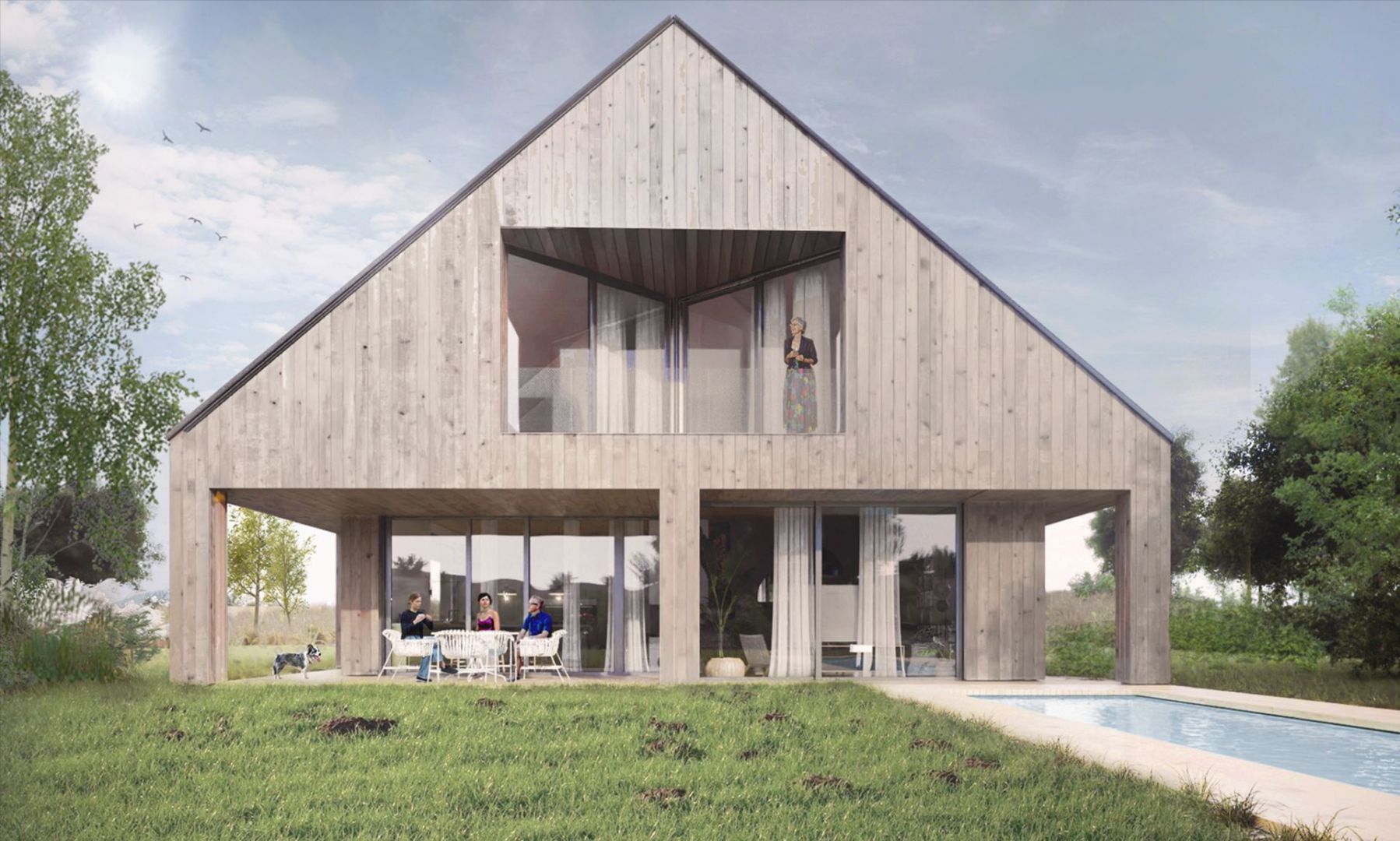 Dom z obejściem. 163,7 m² + 26,7 taras i loggia. Projekt: Domy z Głową, Pracownia Architektury Głowacki