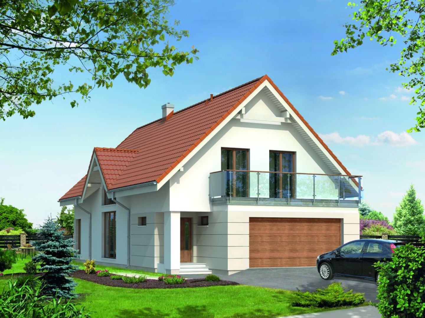 Dom z poddaszem. Projekt Brzoza 2, Powierzchnia użytkowa: 162,10 m2. Na parterze m.in. kuchnia, spiżarnia, pokój dzienny, toaleta. Na piętrze 3 sypialnie, garderoba i łazienka. szacunkowy koszt budowy: 191 tys. zł (stan surowy zamknięty). Pracownia DOMYwstylu.pl