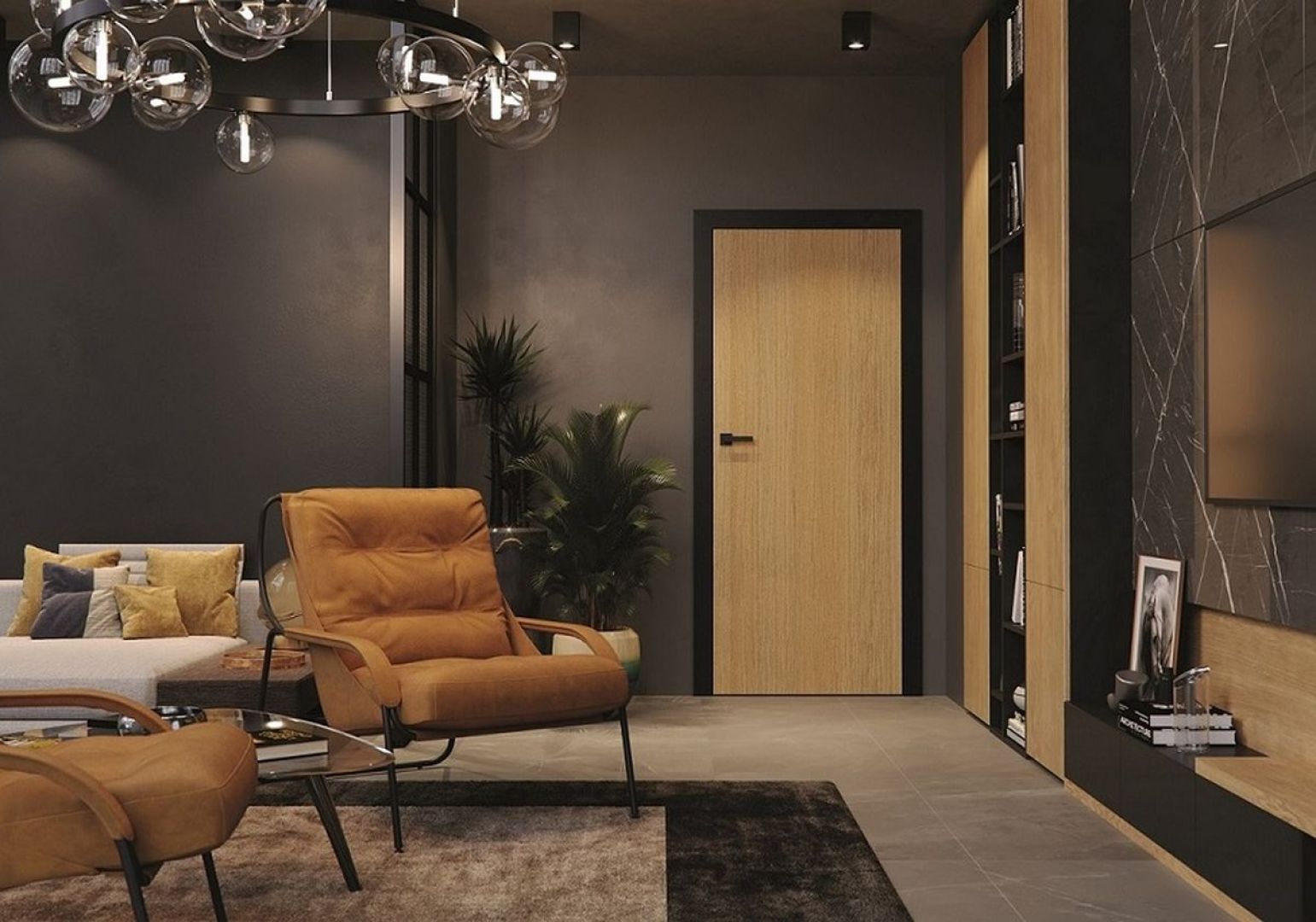 Drzwi Natura Loft w okleinie naturalnej dąb pasiak. Fot.