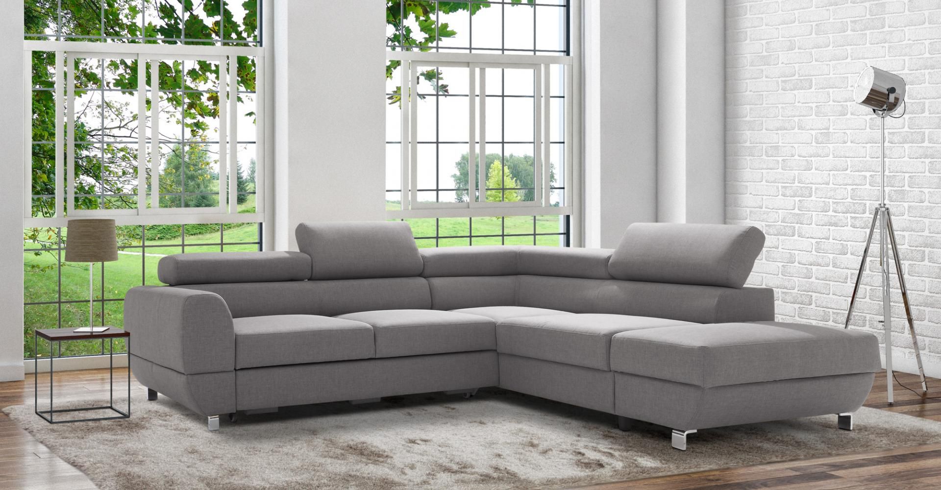 Narożnik do nowoczesnego salonu z kolekcji Emporio dostępny w ofercie firmy Caya Design. Fot. Caya Design