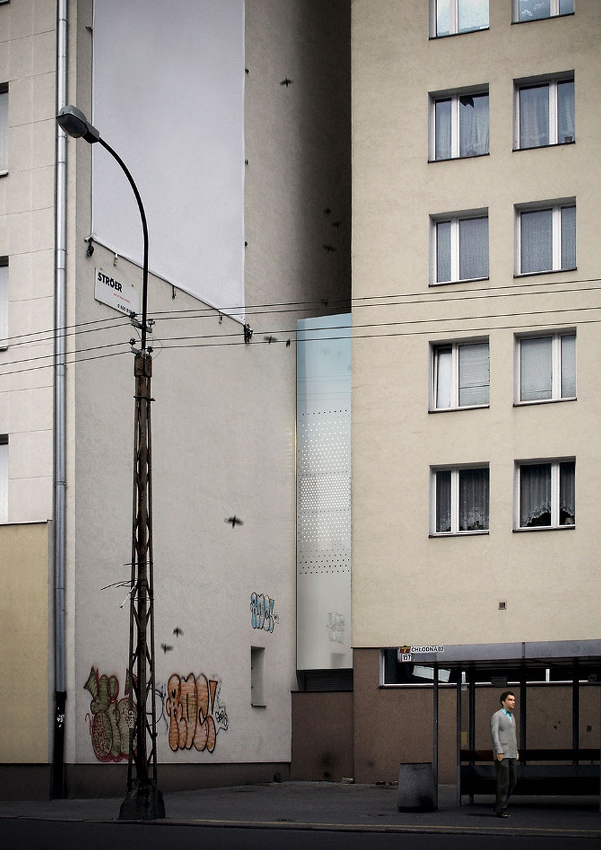 Dom Kereta - najwęższy dom w Polsce, zbudowany w szczelinie między dwoma blokami w Warszawie. Projekt: Jakub Szczęsny. Fot. www.domkereta.pl
