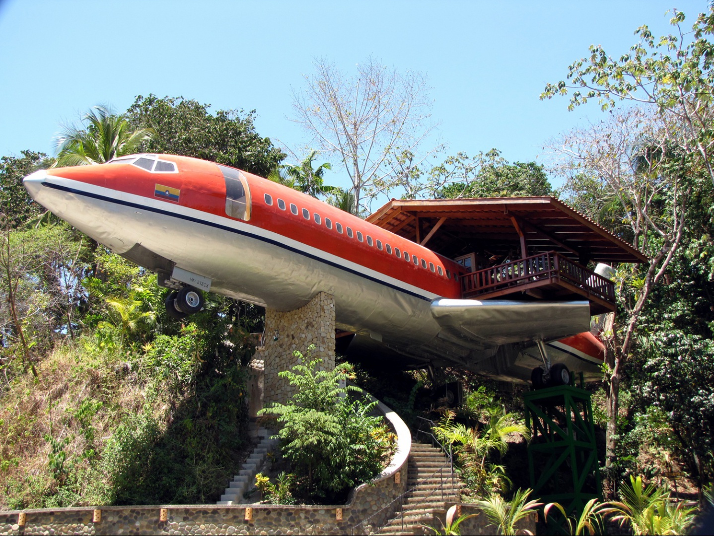 Dom, który powstał z boeinga 727 z 1965 roku. Fot. Hotel Costa Verde, Costaverde.com