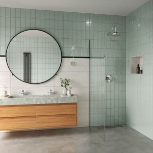 Modna łazienka. Baterie do łazienki z kolekcji Lacrima. Fot. Fdesign

