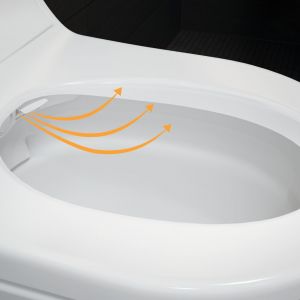 Deska myjąca Geberit AquaClean Tuma sprawia, że przestrzeń łazienkowa to nie tylko funkcjonalna, ale również estetyczna strefa relaksu i codziennej higieny. Fot. Geberit