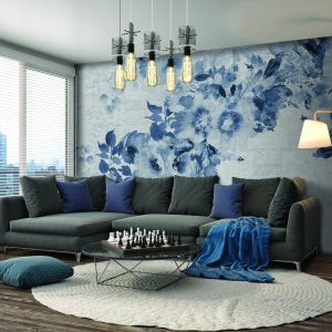 Niebieska, dekoracyjna tapeta Infinito marki Instabilelab. Fot. Instabilelab