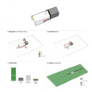 Schemat koncepcyjny domu. Projekt: Duch Projektanci