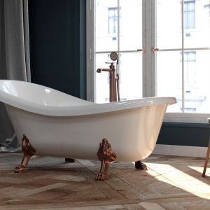 Wanna wolnostojąca OMNIRES ATENA COMFORT zachwyca klasyczną formą w stylu retro i romantycznym charakterem. Tradycyjna estetyka jest ponadczasowa a anatomicznie wyprofilowane kształty zapewniają wygodę i relaks. Fot. Omnires