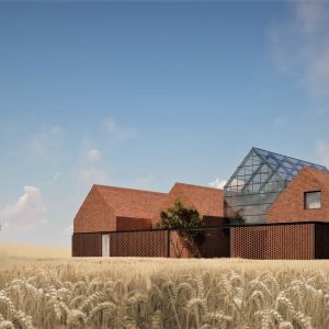 Farm House to dom zaprojektowany dla rodziny nowoczesnych rolników, otoczony polami uprawnymi. Projekt: pracownia Core