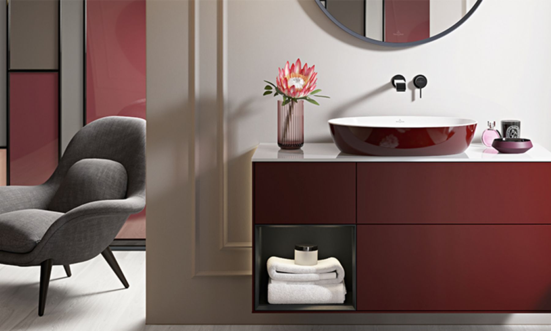 Kolekcja Artis BiColour od Villeroy & Boch pozwoli zachować spójność kolorystyczną w łazience. Fot. Villeroy & Boch