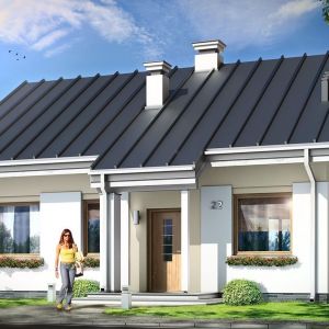 Kajtek to mały, ale bardzo wygodny dom. Projekt: arch. Michał Gąsiorowski. Fot. MG Projekt