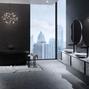 Wielkomiejska elegancja w łazience. Baterie z kolekcji Zaffiro. Fot. Fdesign