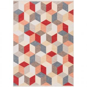 Luksusowy dywan Cube.45 z wielokolorowej przędzy wełnianej ozdobiony geometrycznym wzorem. Cena: od 2.380 zł, Ligne Pure, mo-rugs.pl