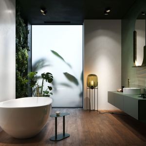 Biała łazienka: płytki z kolekcji Green Show. Fot. Opoczno