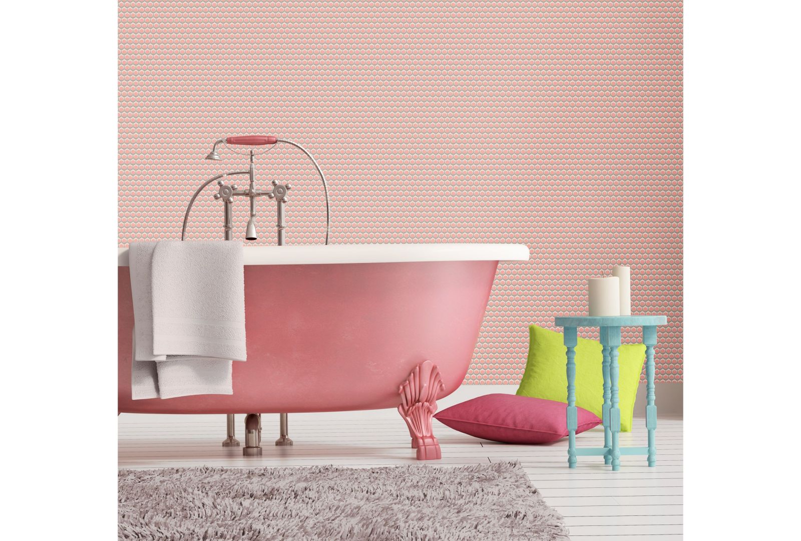 Mozaika Candy pozwoli wykreować wyraziste, wyróżniające się przestrzenie i dopasuje się do każdego stylu. Fot. AdobeStock/Raw Decor