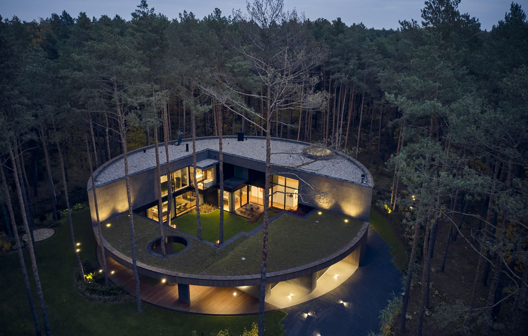 Dom W Lesie Wyj tkowy Projekt Polskich Architekt w Galeria 