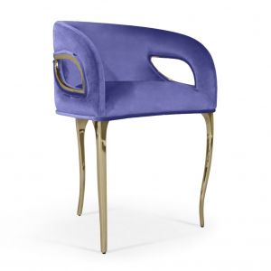 Tapicerowane krzesło Chandra Chair Very Peri Purple,  marka Koket, fot. mat. prasowe Koket