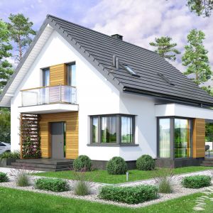 Lungo 4 modern to projekt nowoczesnego, przytulnego domu jednorodzinnego z poddaszem użytkowym. Projekt: pracownia Archand. Fot. pracownia Archand