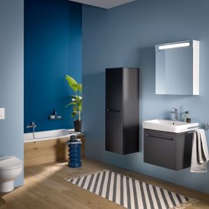 Minimalistyczny design umywalki i pasujących mebli łazienkowych podkreśla wyrazistość i nowoczesność serii Duravit No.1. Fot. Duravit