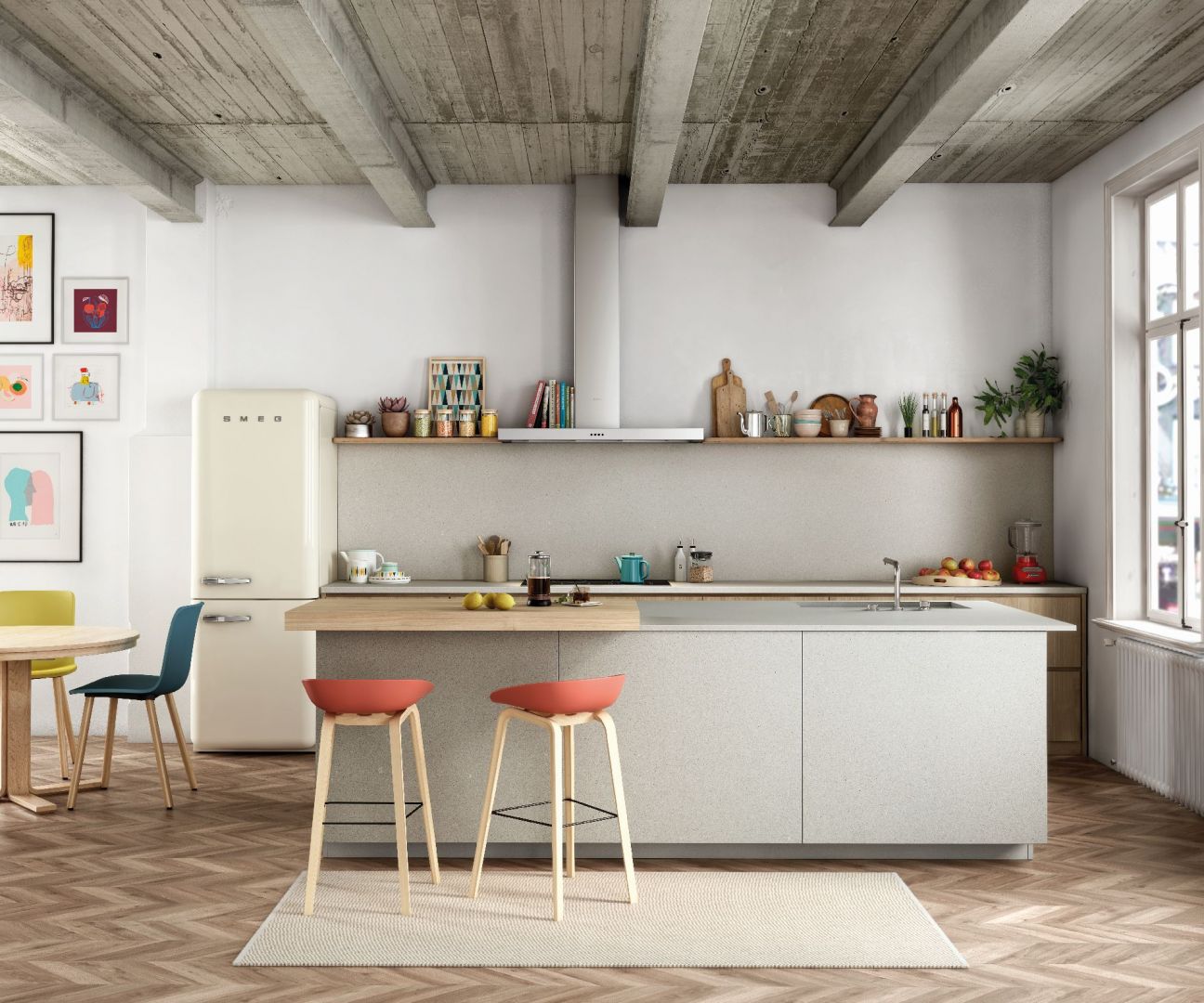 Konglomerat Silestone Camden, kolekcja Loft. Fot. Cosentino