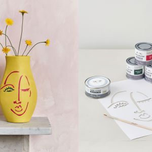 Pomysł Annie Sloan na artystyczny wazon inspirowany rysunkami Jeana Cocteau. Fot. Annie Sloan
