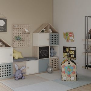 Tak może wyglądać pokój dla dziecka o potrzebach specjalnych. Projekt: Izabela Ziemnicka-Ucieszyńska, pracownia Izudesign