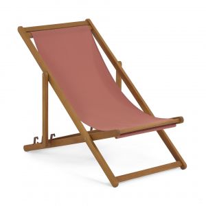 Brązowy składany leżak plażowy z drewna akacji Kave Home Adredna. Bonami.pl, 529 zł
