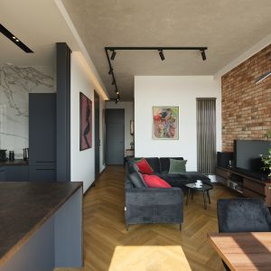 60-metrowe mieszkanie w dawnym młynie. Projekt: Marta Michalak-Najderek, m-studio. Zdjęcia: Radek Słowik