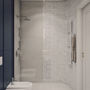 Wygodny prysznic w małej łazience. Projekt i zdjęcie: Ada Skwira, Małgorzata Liebhart, pracownia WZ Studio