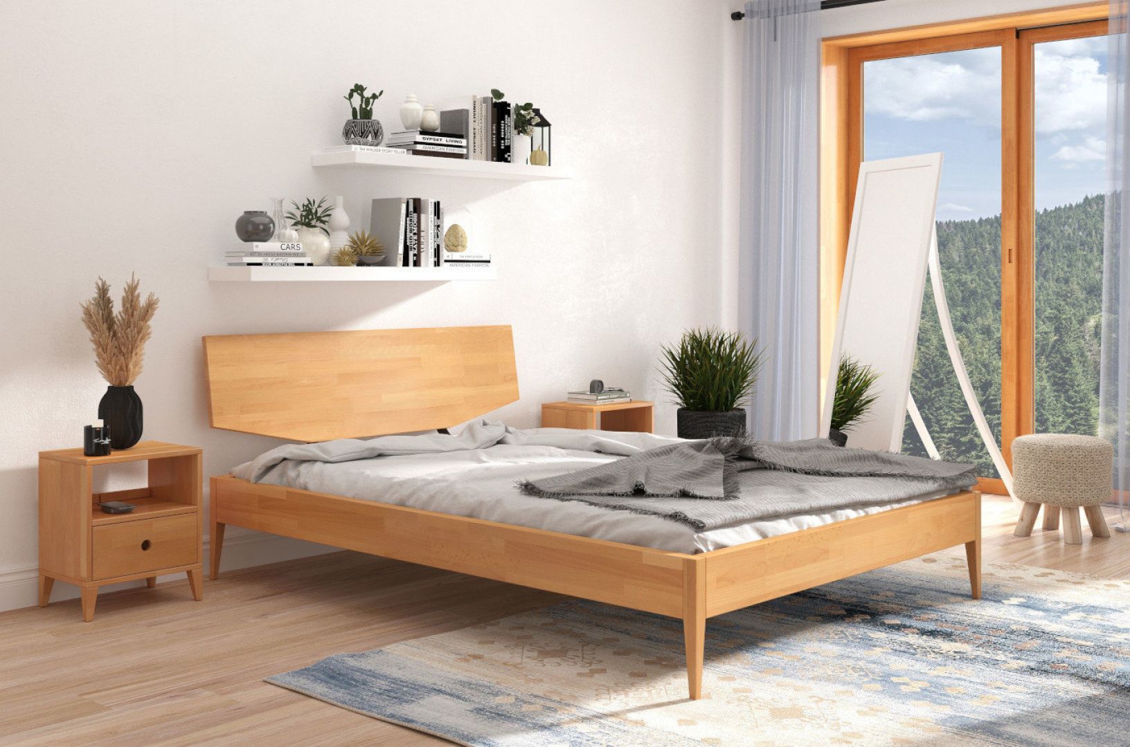 Łóżko drewniane, bukowe Skandica Sund. Fot. Onemarket.eu