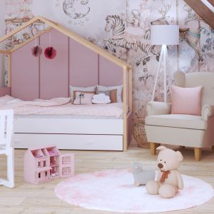 Różowo-biały pokój dla małej dziewczynki. Marka Meblik. Fot. mat prasowe Domar