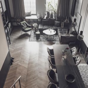 Ładny salon w stylu vintage loft. Projekt: Fanajło Home Design Decor. Zdjęcia: Krzysztof Strażyński STUDIO
