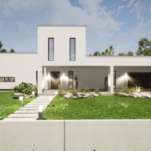 Wakacyjny dom ma powierzchnię 220 m2. Projekt: Studio BB Architekci