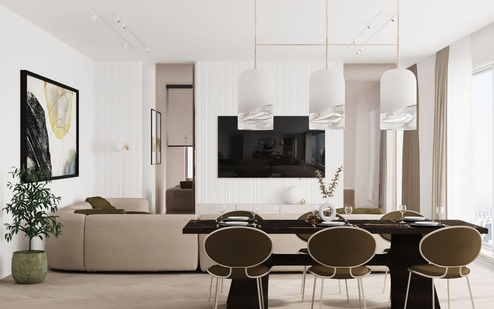 Eleganckie wnętrze w warszawskim apartamentowcu. Projekt: Małgorzata Górska-Niwińska z Pracowni Architektonicznej MGN