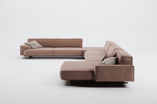 Nowoczesna sofa do salonu. Ten model wygląda jakby lewitował!