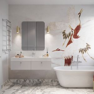 Elegancję tworzą w łazience dwie rzeczy: detale oraz materiały, z jakich wykonane są meble. Projekt wnętrza i zdjęcie: Magdalena Miśkiewicz, Miśkiewicz Design 