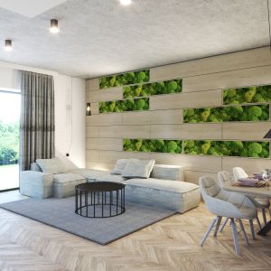 Mieszkanie o powierzchni 70 mkw urządzone jest w stylu nowoczesnym z nutką loftowego klimatu. Projekt wnętrza i wizualizacje: Małgorzata Górska-Jurek, MIO Home