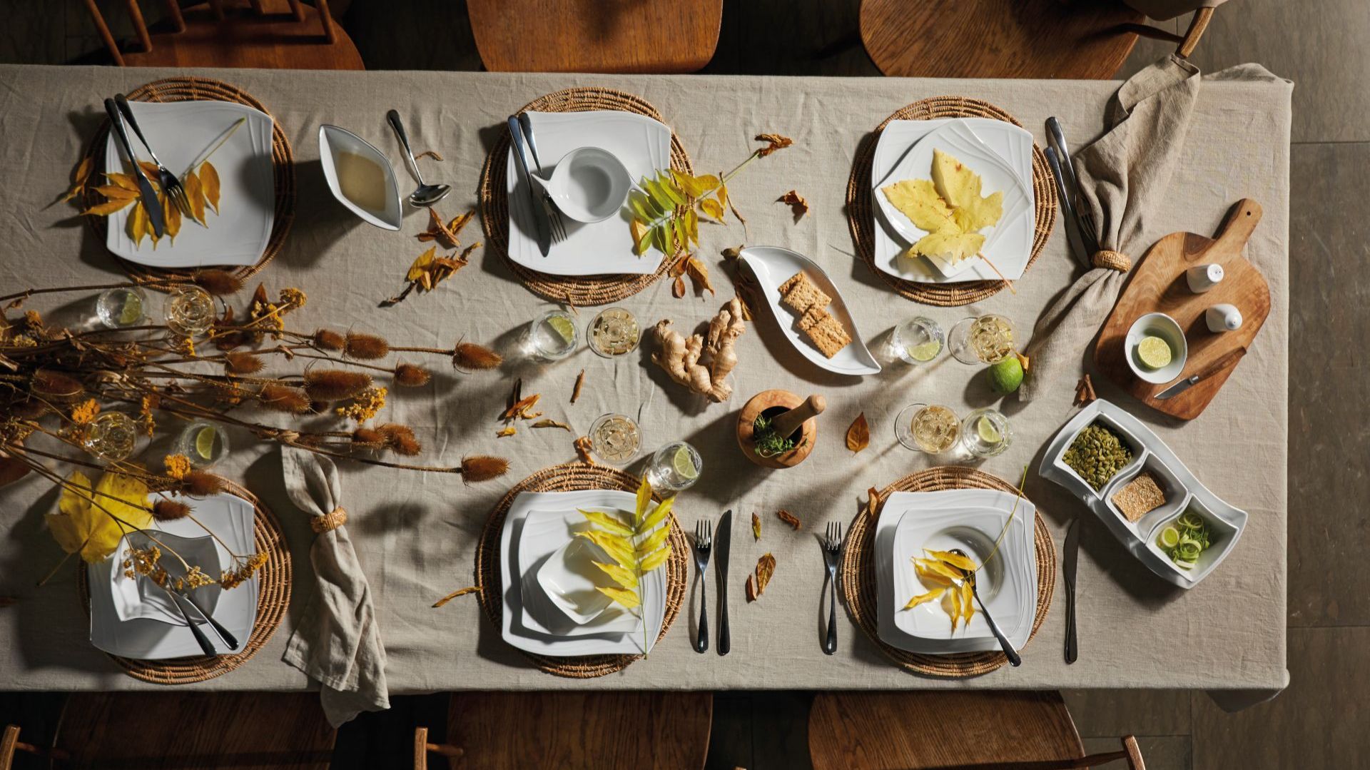 Pomysł na dekorację stołu na jesień i zimę. Ta aranżacja jest piękna!