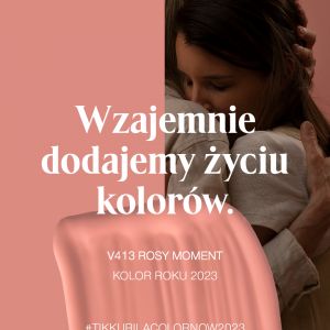 Rosy Moment, czyli Mglisty Róż. Kolor Roku 2023 według marki Tikkurila. Fot. mat. prasowe Tikkurila