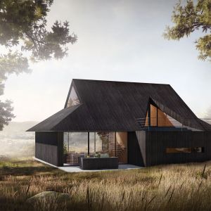Podcieniowy domek - nowy projekt domu inspirowanego góralską chatą. Projekt: BXB studio