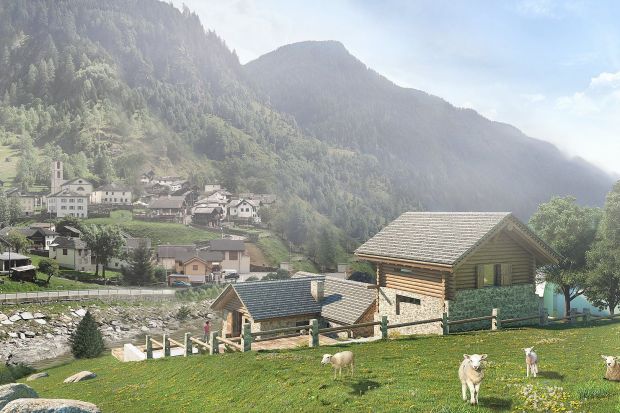 Adaptacja zabytkowych budynków pasterskich w Szwajcarii, w malowniczej alpejskiej dolinie to projekt polskiego architekta, Bogusław Barnasia z BXB studio. Zobaczcie, jak zmienił je w piękne domy!